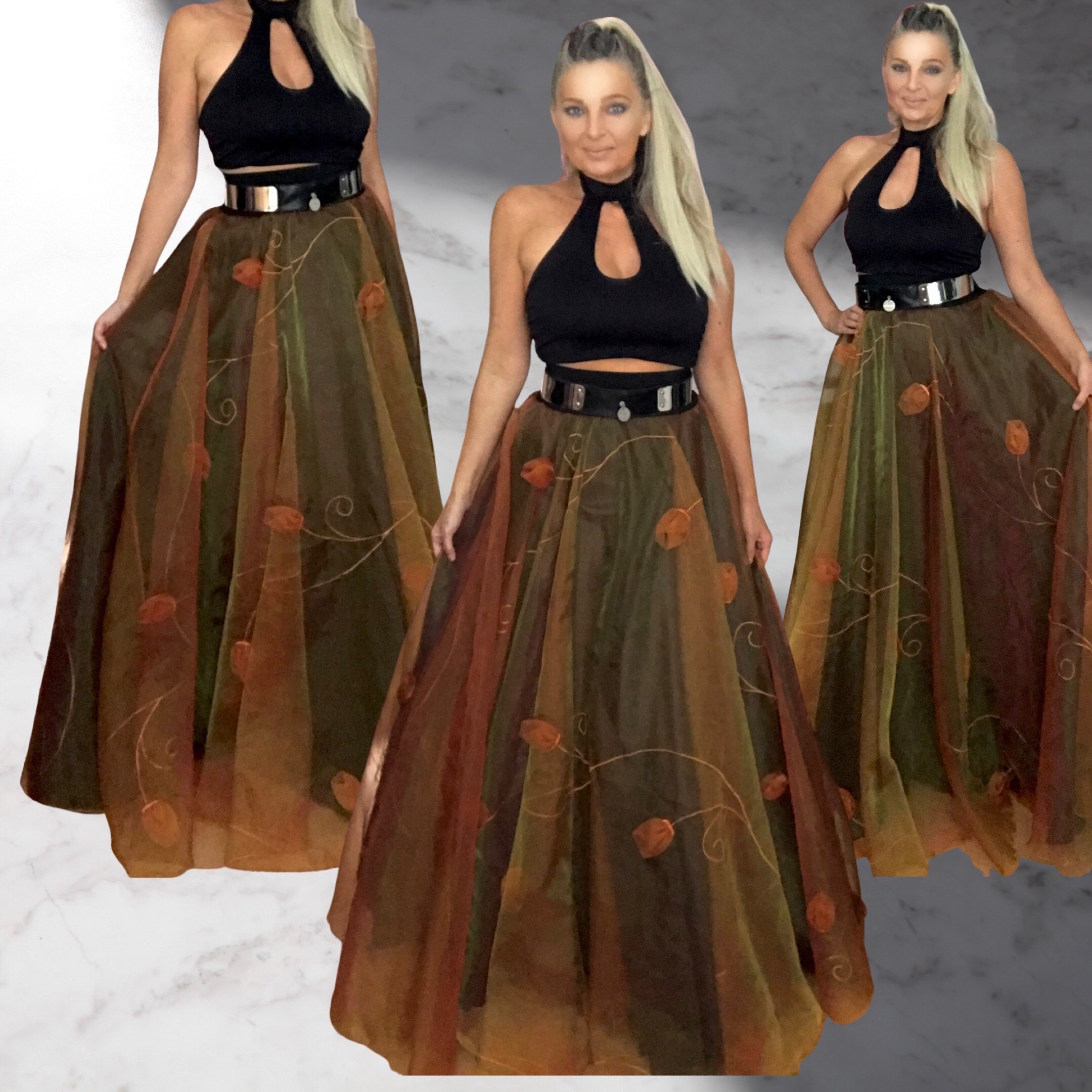 Dlouhá společenská sukně BOROS SK-L-ORG 05